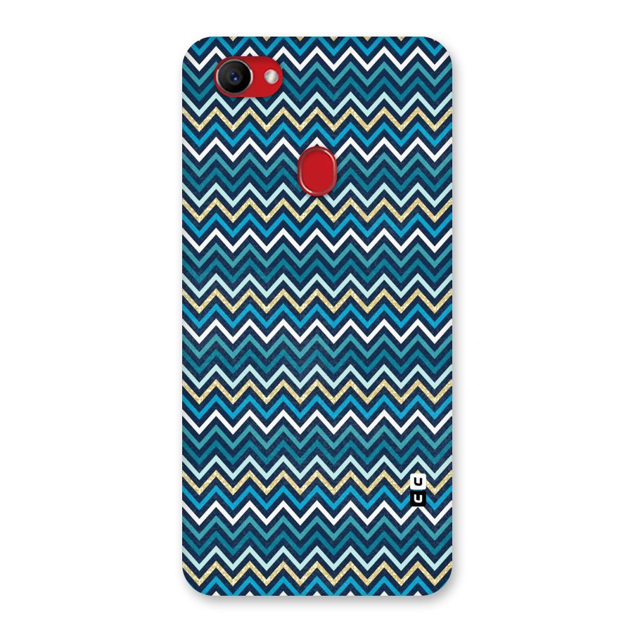 Blue Shades Chevron Pattern Back Case for Oppo F7
