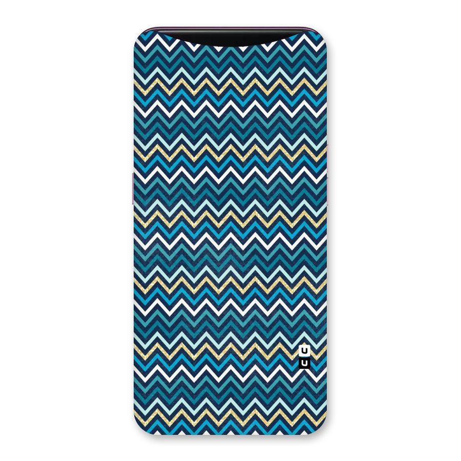 Blue Shades Chevron Pattern Back Case for Oppo Find X