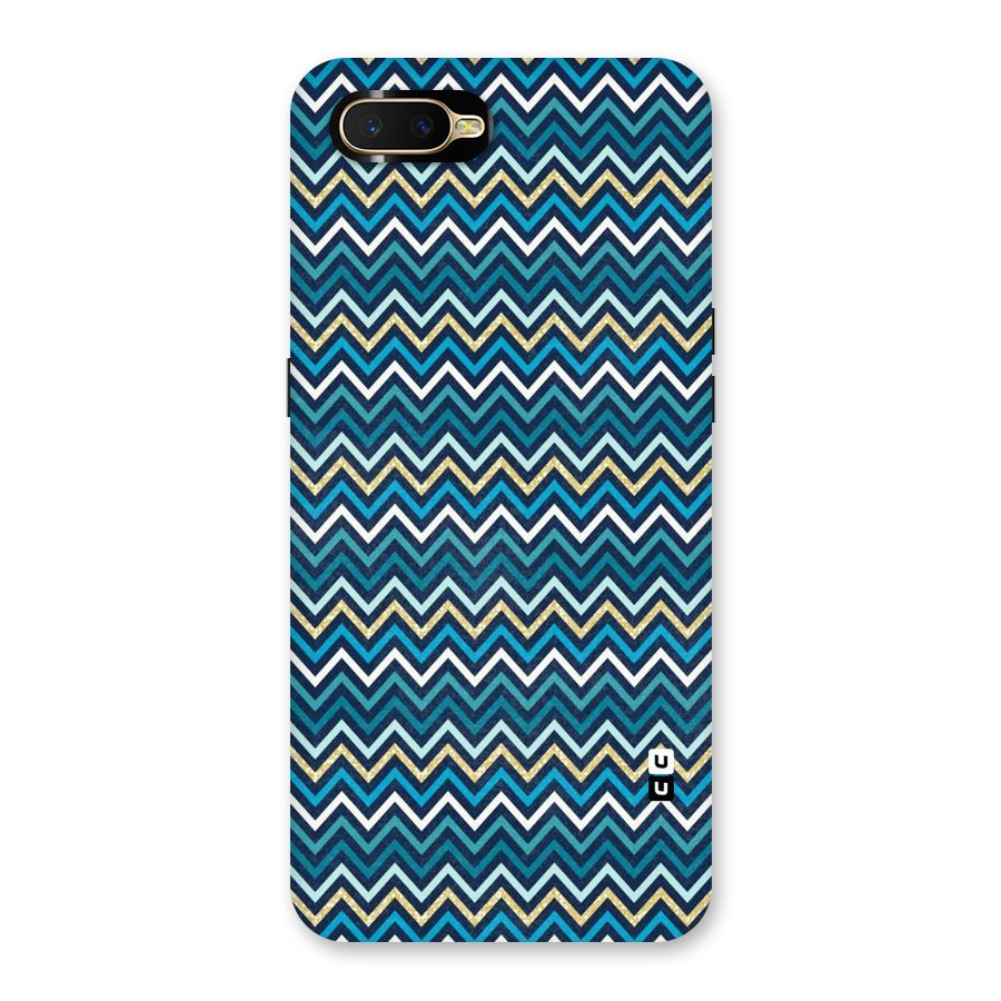 Blue Shades Chevron Pattern Back Case for Oppo K1