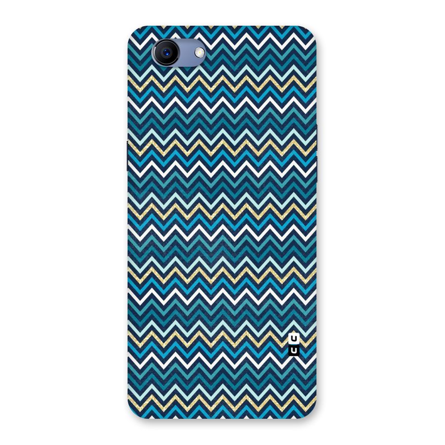 Blue Shades Chevron Pattern Back Case for Oppo Realme 1