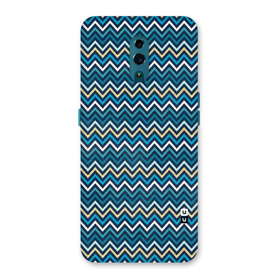 Blue Shades Chevron Pattern Back Case for Oppo Reno