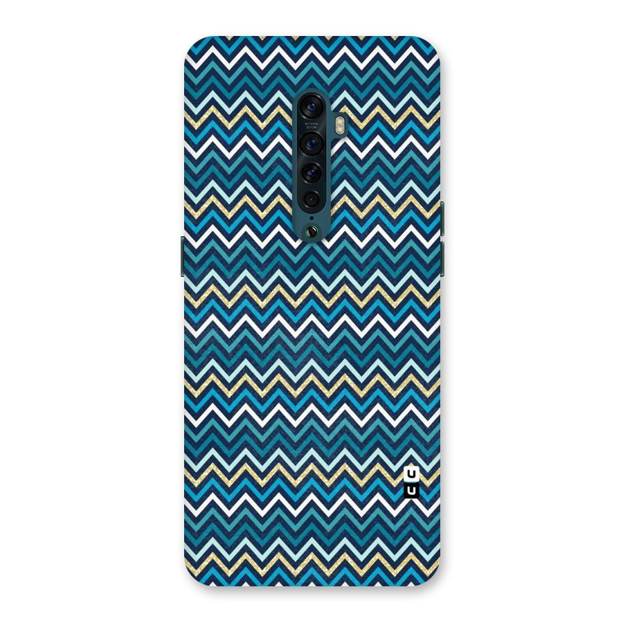 Blue Shades Chevron Pattern Back Case for Oppo Reno2