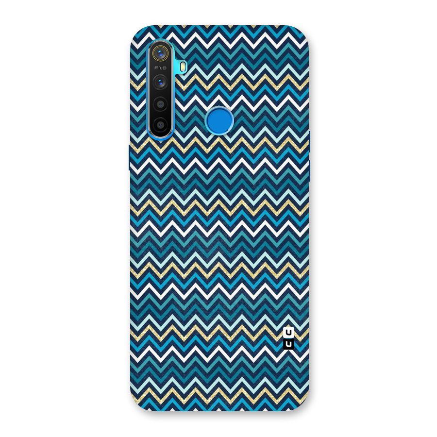 Blue Shades Chevron Pattern Back Case for Realme 5s