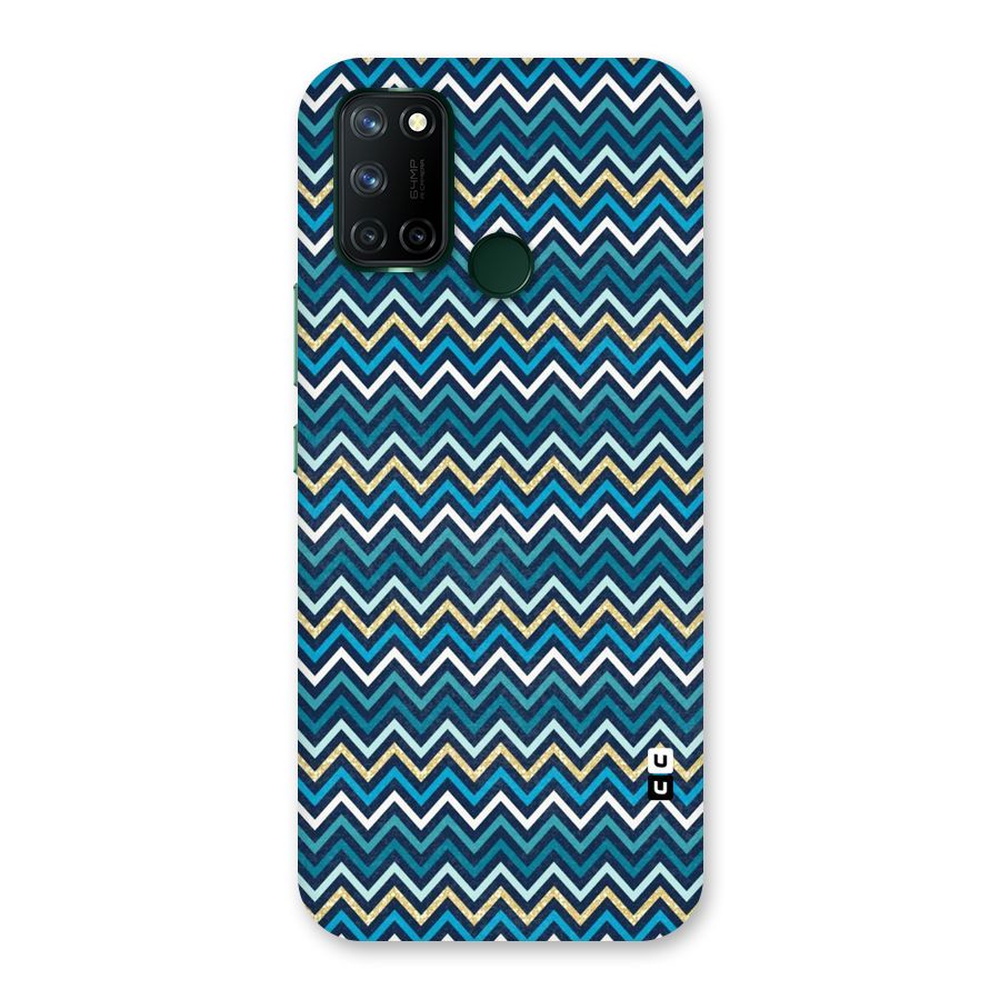 Blue Shades Chevron Pattern Back Case for Realme 7i