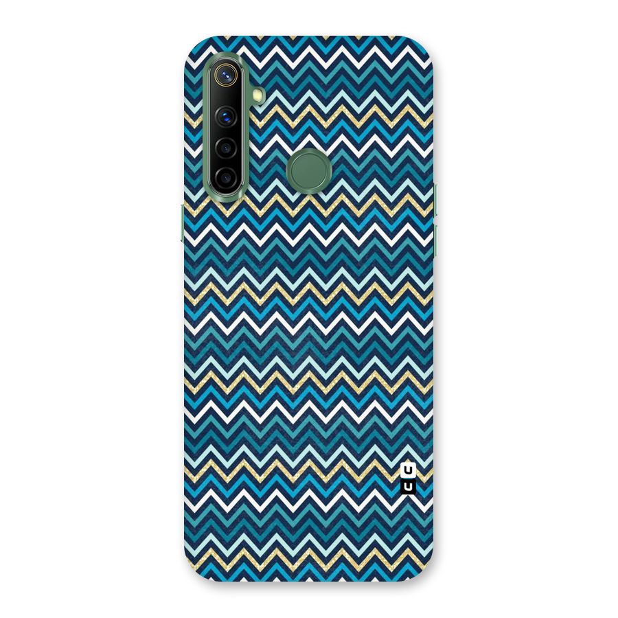 Blue Shades Chevron Pattern Back Case for Realme Narzo 10