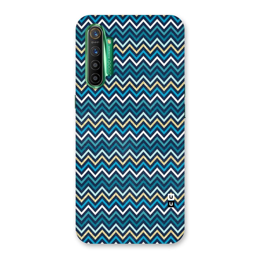 Blue Shades Chevron Pattern Back Case for Realme X2