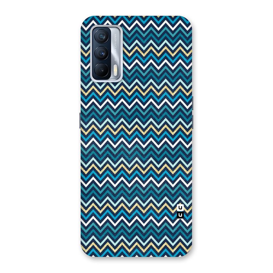 Blue Shades Chevron Pattern Back Case for Realme X7