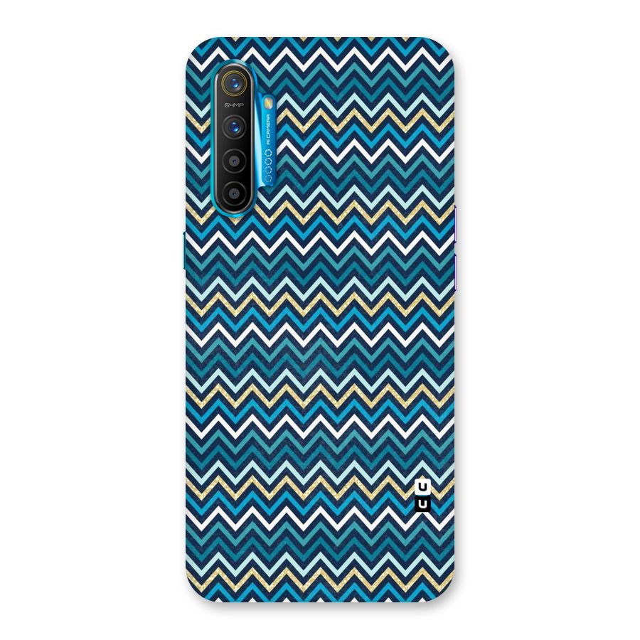 Blue Shades Chevron Pattern Back Case for Realme XT