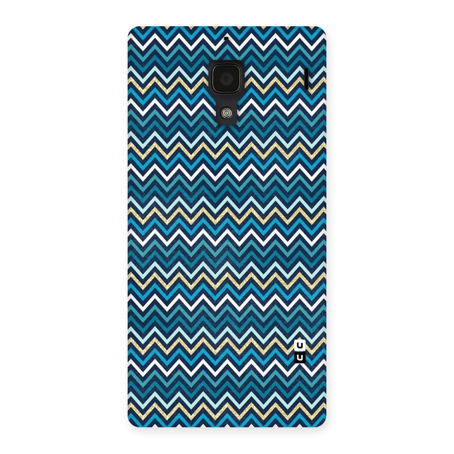 Blue Shades Chevron Pattern Back Case for Redmi 1S