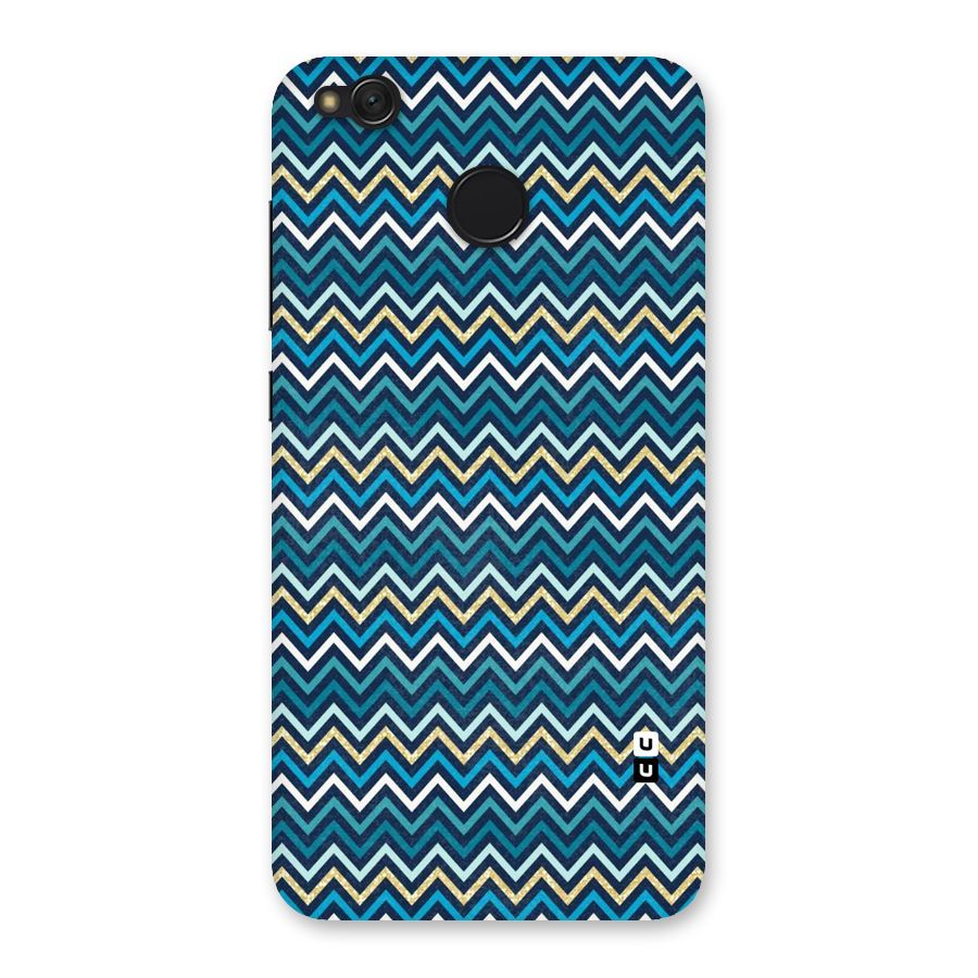Blue Shades Chevron Pattern Back Case for Redmi 4