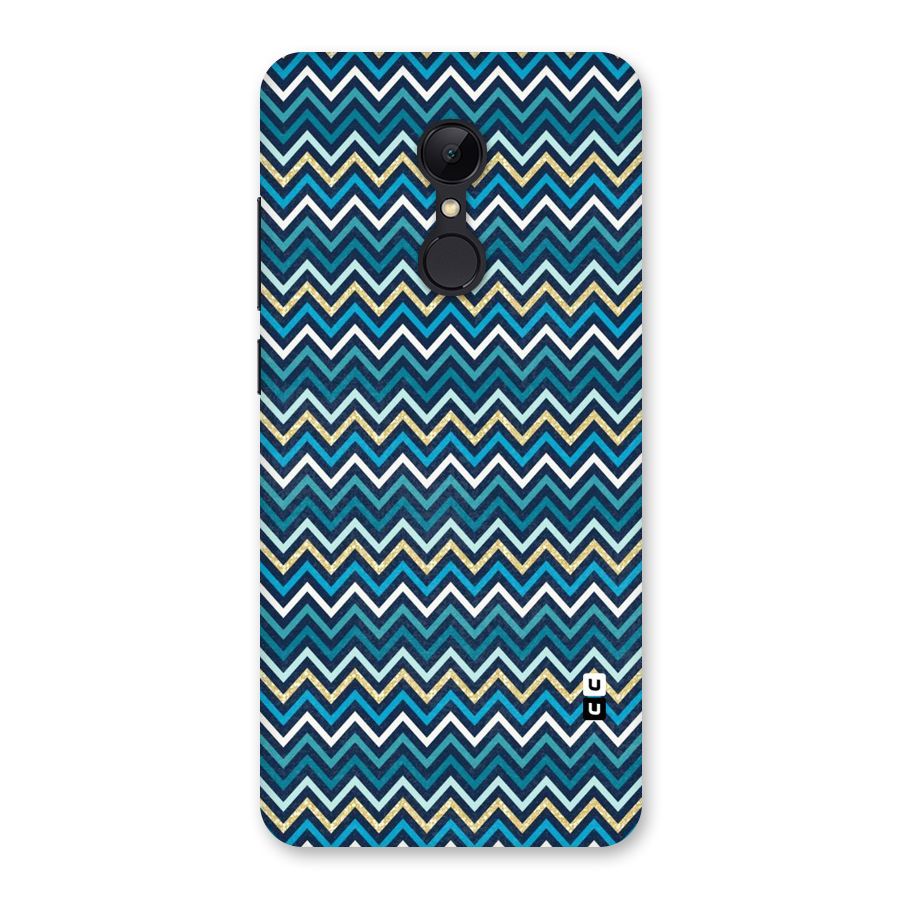 Blue Shades Chevron Pattern Back Case for Redmi 5