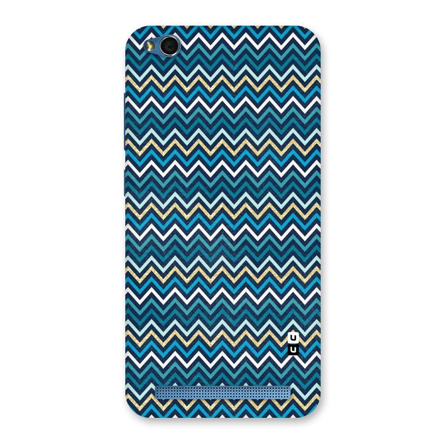Blue Shades Chevron Pattern Back Case for Redmi 5A