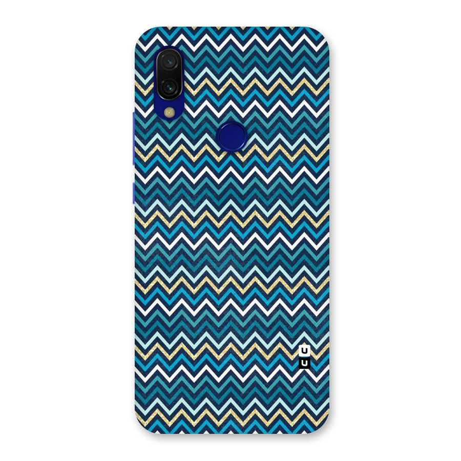 Blue Shades Chevron Pattern Back Case for Redmi 7