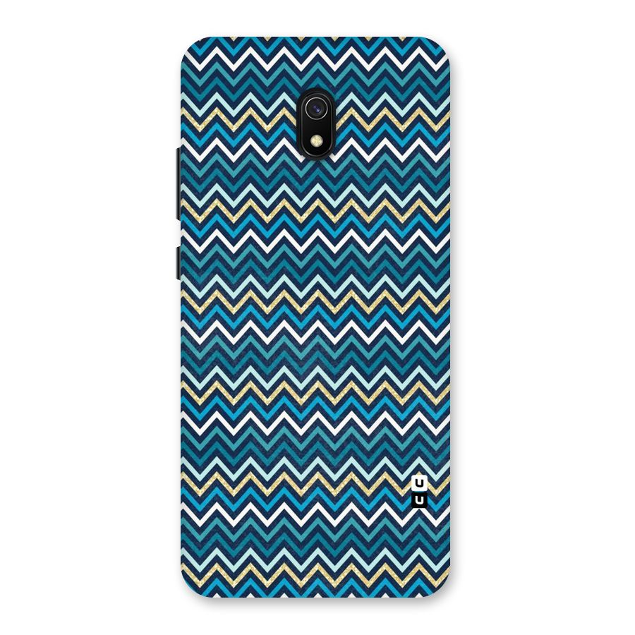 Blue Shades Chevron Pattern Back Case for Redmi 8A