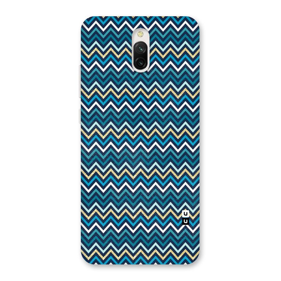 Blue Shades Chevron Pattern Back Case for Redmi 8A Dual