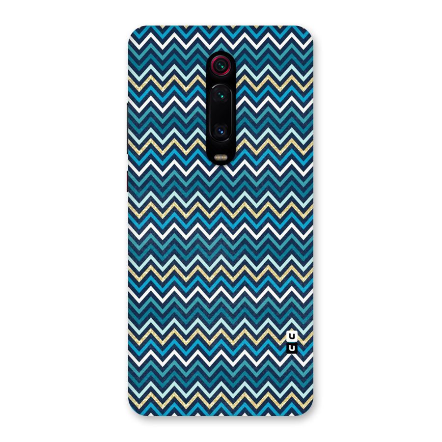 Blue Shades Chevron Pattern Back Case for Redmi K20 Pro