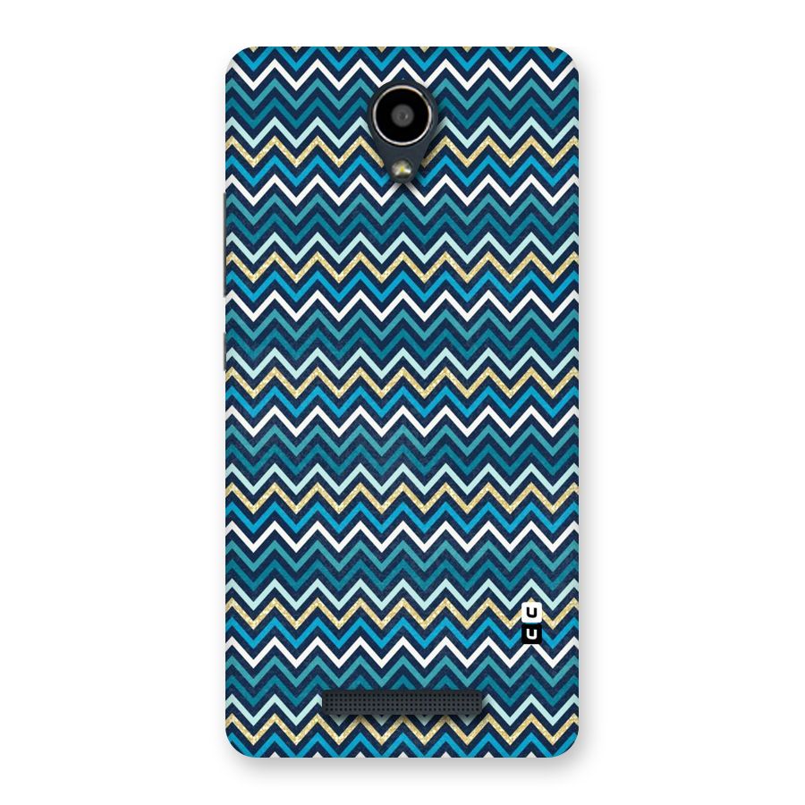 Blue Shades Chevron Pattern Back Case for Redmi Note 2