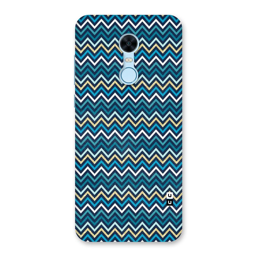 Blue Shades Chevron Pattern Back Case for Redmi Note 5
