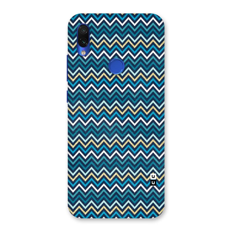 Blue Shades Chevron Pattern Back Case for Redmi Note 7S