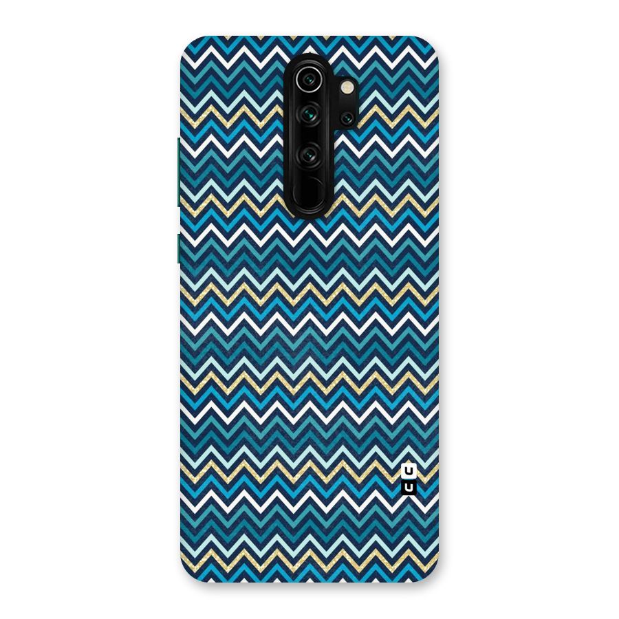 Blue Shades Chevron Pattern Back Case for Redmi Note 8 Pro