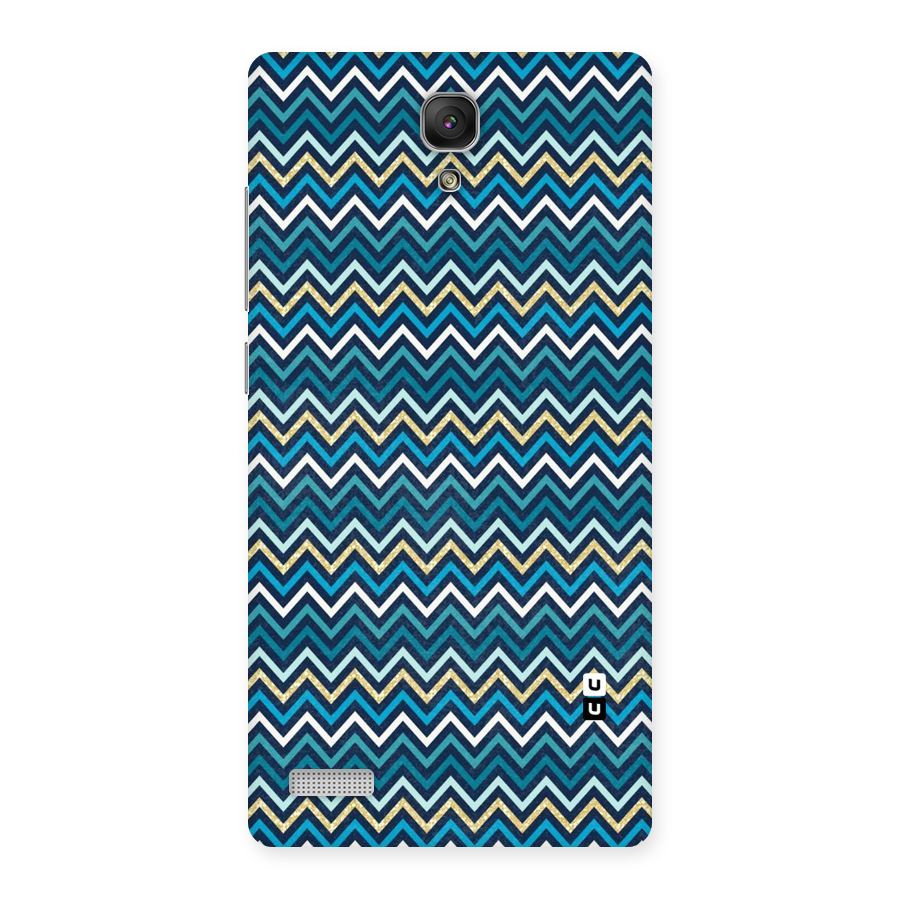 Blue Shades Chevron Pattern Back Case for Redmi Note Prime