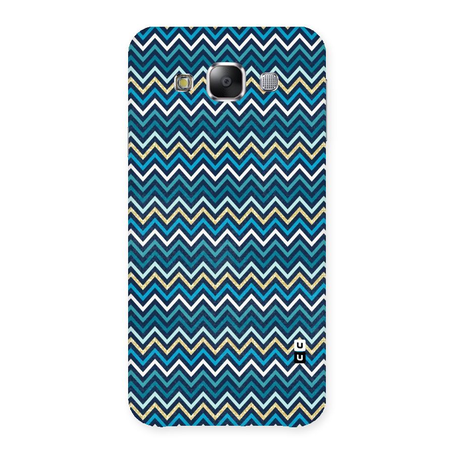 Blue Shades Chevron Pattern Back Case for Samsung Galaxy E5