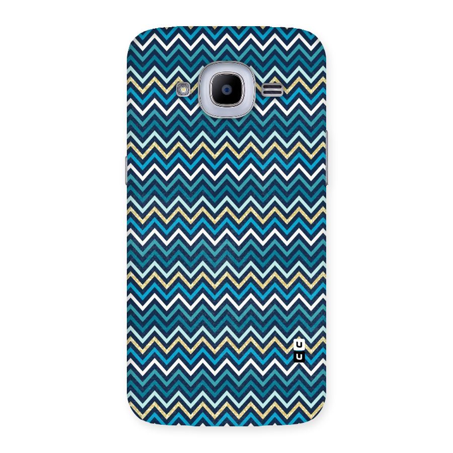 Blue Shades Chevron Pattern Back Case for Samsung Galaxy J2 Pro
