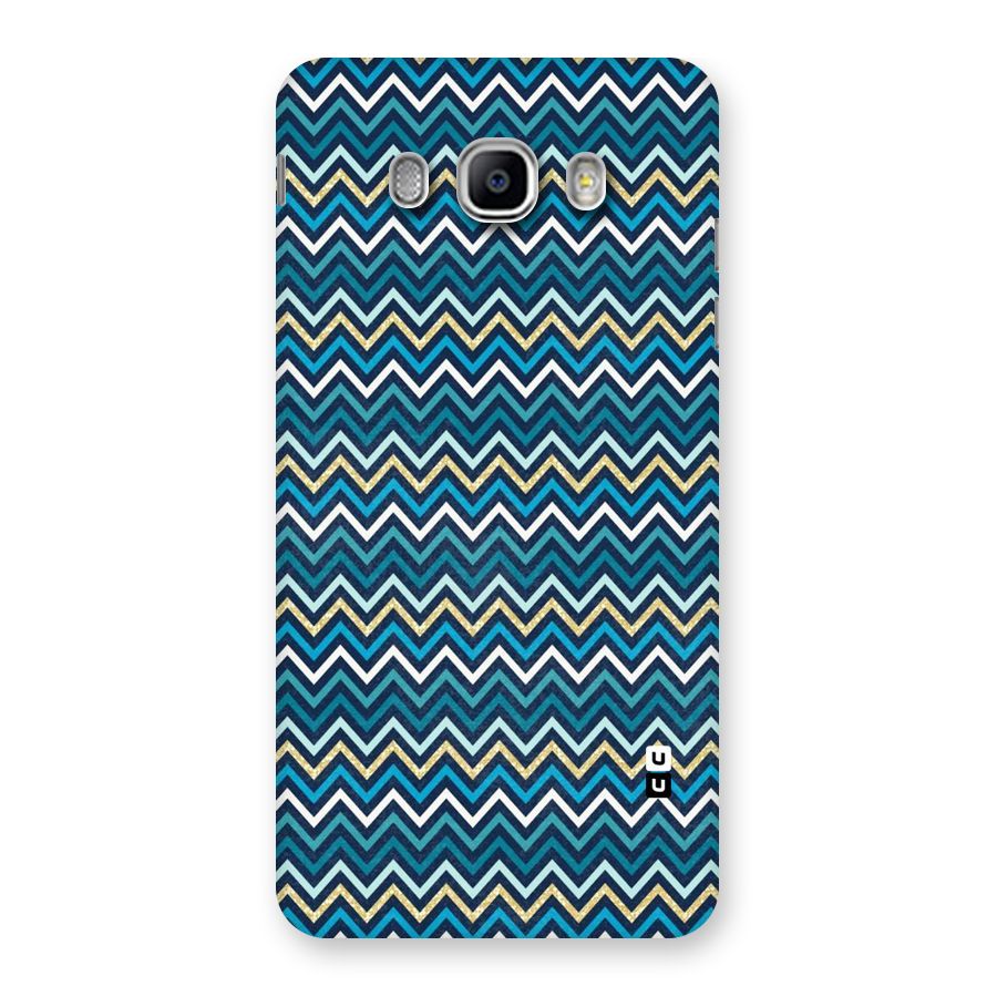 Blue Shades Chevron Pattern Back Case for Samsung Galaxy J5 2016