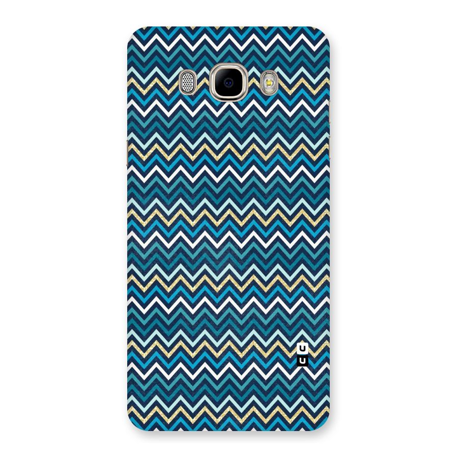 Blue Shades Chevron Pattern Back Case for Samsung Galaxy J7 2016