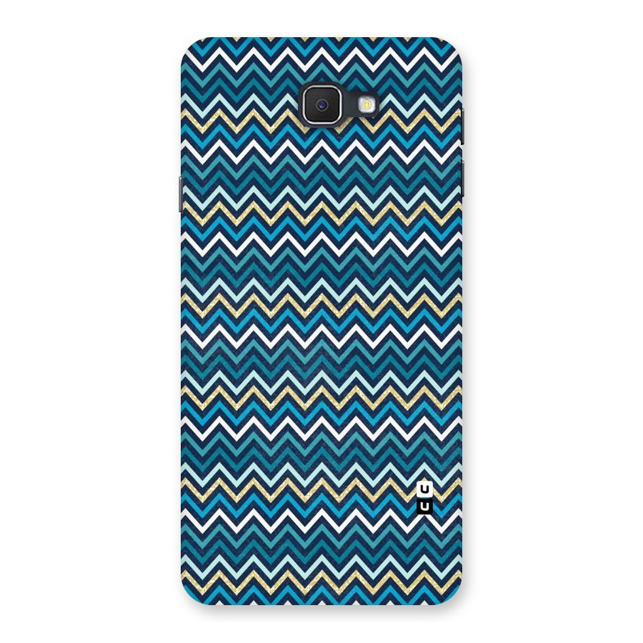 Blue Shades Chevron Pattern Back Case for Samsung Galaxy J7 Prime