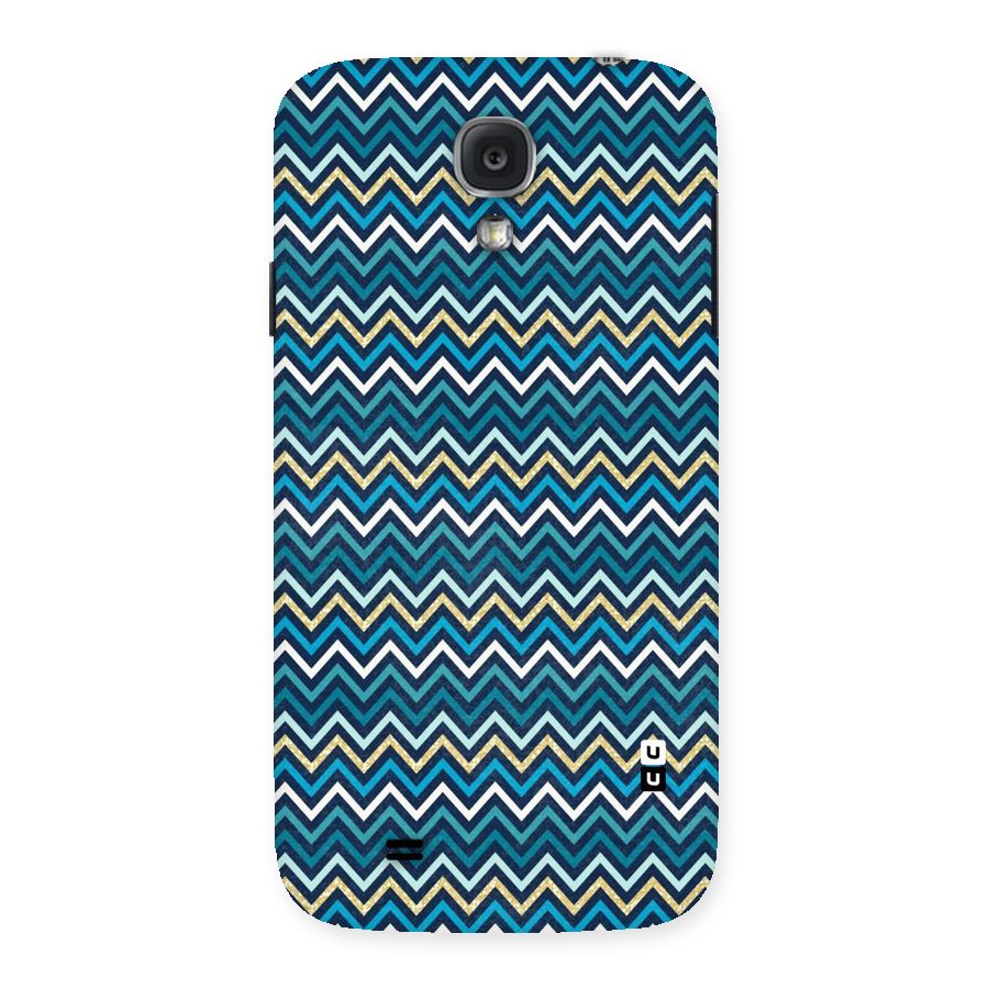 Blue Shades Chevron Pattern Back Case for Samsung Galaxy S4