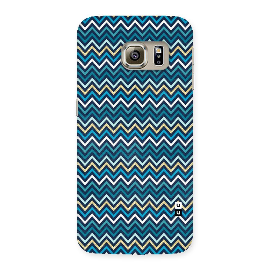 Blue Shades Chevron Pattern Back Case for Samsung Galaxy S6 Edge