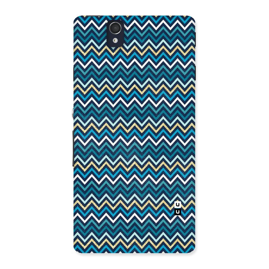 Blue Shades Chevron Pattern Back Case for Sony Xperia Z