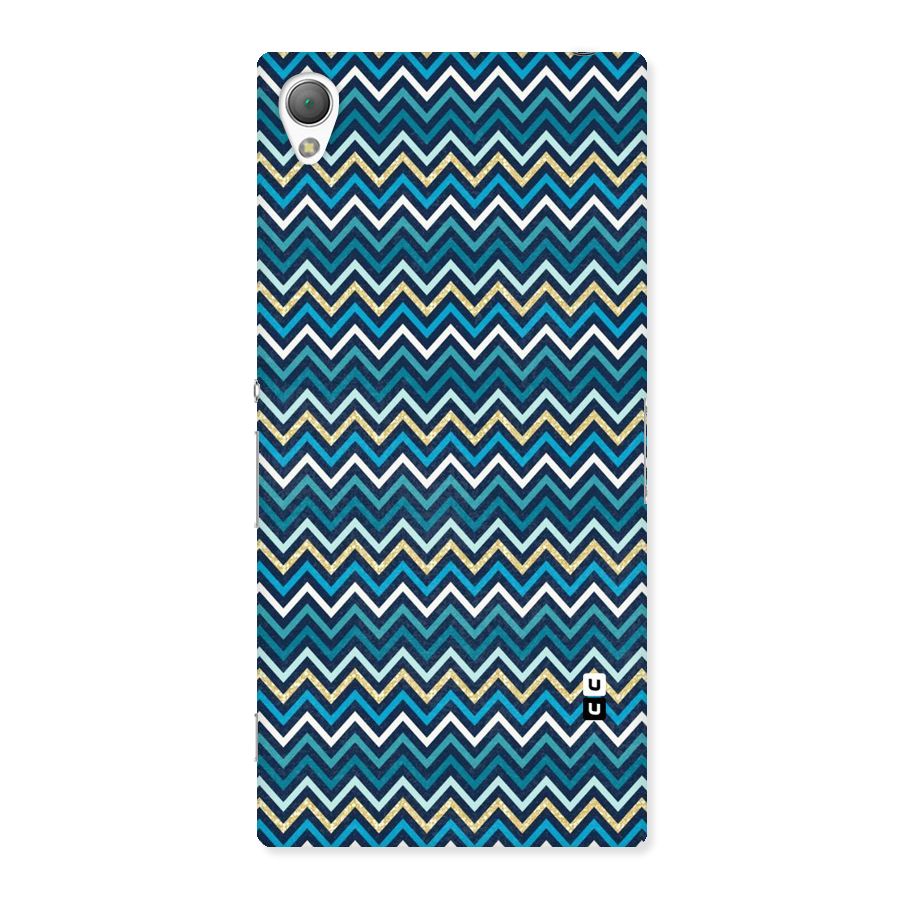 Blue Shades Chevron Pattern Back Case for Sony Xperia Z3