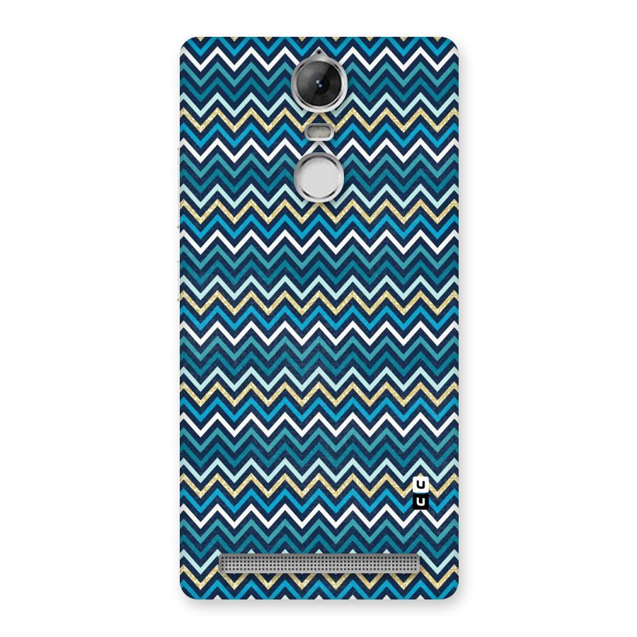 Blue Shades Chevron Pattern Back Case for Vibe K5 Note