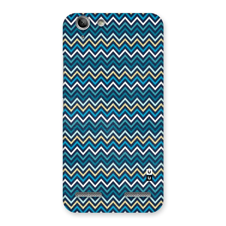 Blue Shades Chevron Pattern Back Case for Vibe K5 Plus