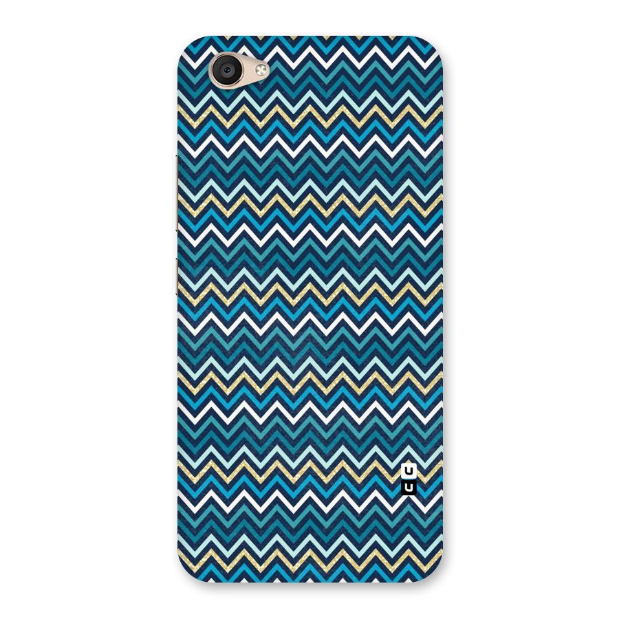 Blue Shades Chevron Pattern Back Case for Vivo V5 Plus