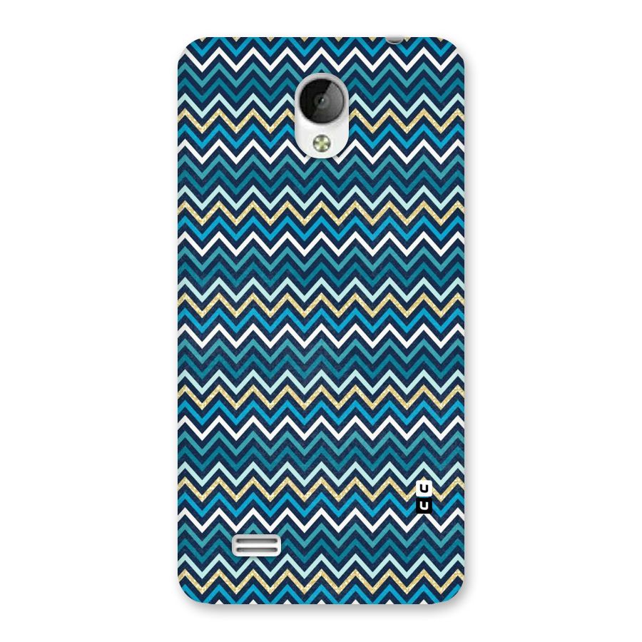 Blue Shades Chevron Pattern Back Case for Vivo Y21