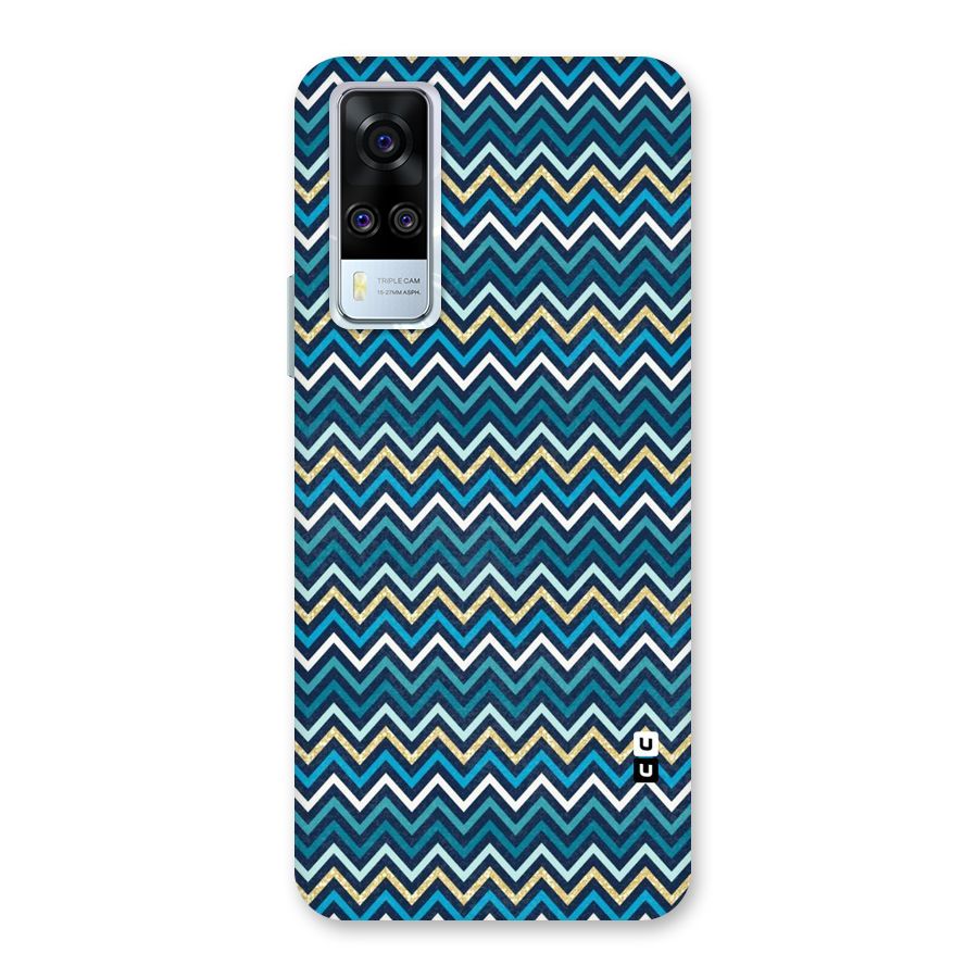 Blue Shades Chevron Pattern Back Case for Vivo Y31