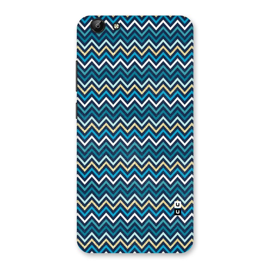 Blue Shades Chevron Pattern Back Case for Vivo Y69