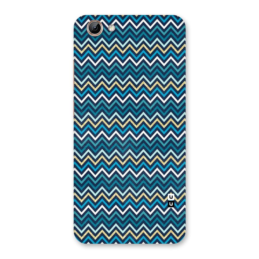 Blue Shades Chevron Pattern Back Case for Vivo Y71i