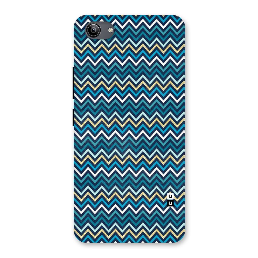 Blue Shades Chevron Pattern Back Case for Vivo Y81i