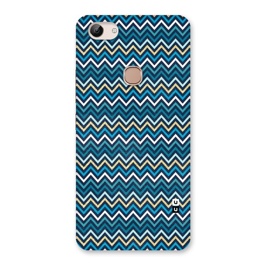 Blue Shades Chevron Pattern Back Case for Vivo Y83