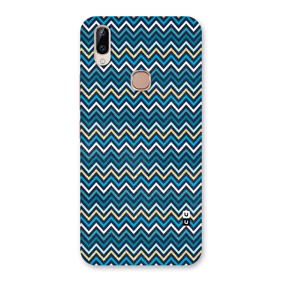 Blue Shades Chevron Pattern Back Case for Vivo Y83 Pro