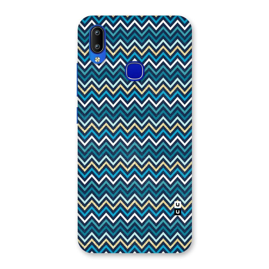 Blue Shades Chevron Pattern Back Case for Vivo Y91