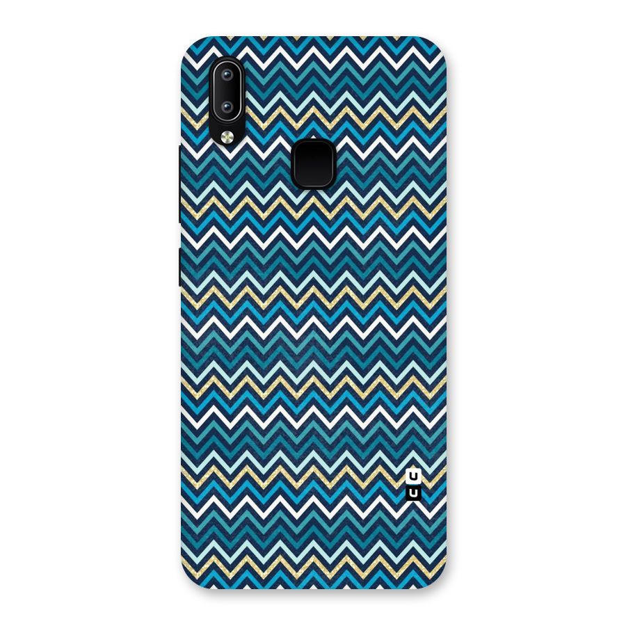 Blue Shades Chevron Pattern Back Case for Vivo Y93