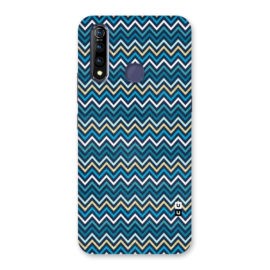 Blue Shades Chevron Pattern Back Case for Vivo Z1 Pro