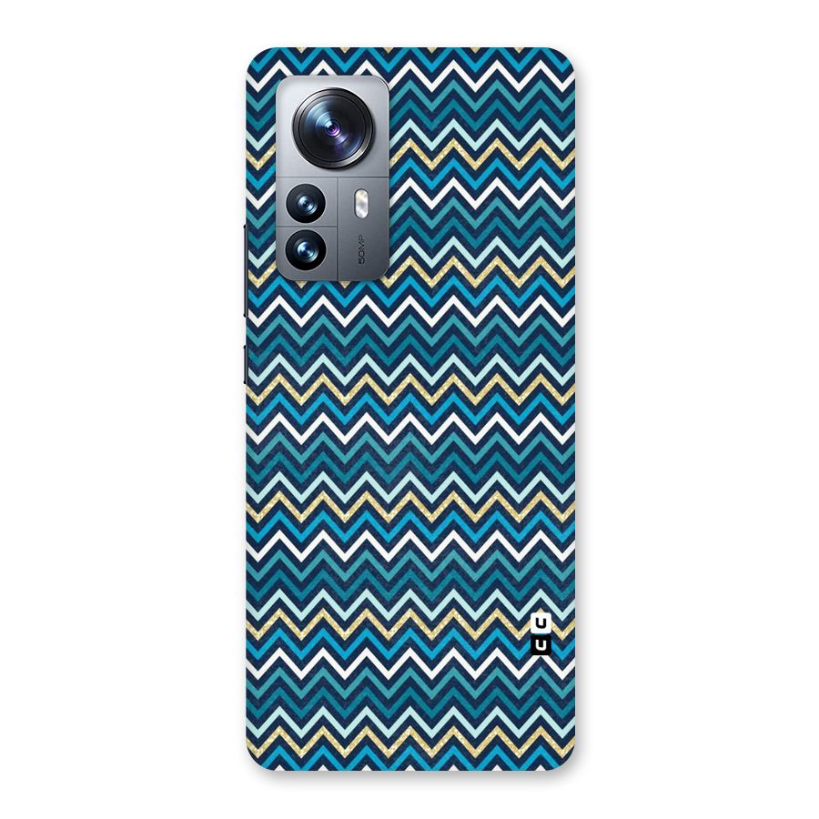 Blue Shades Chevron Pattern Back Case for Xiaomi 12 Pro