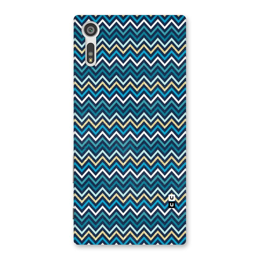 Blue Shades Chevron Pattern Back Case for Xperia XZ
