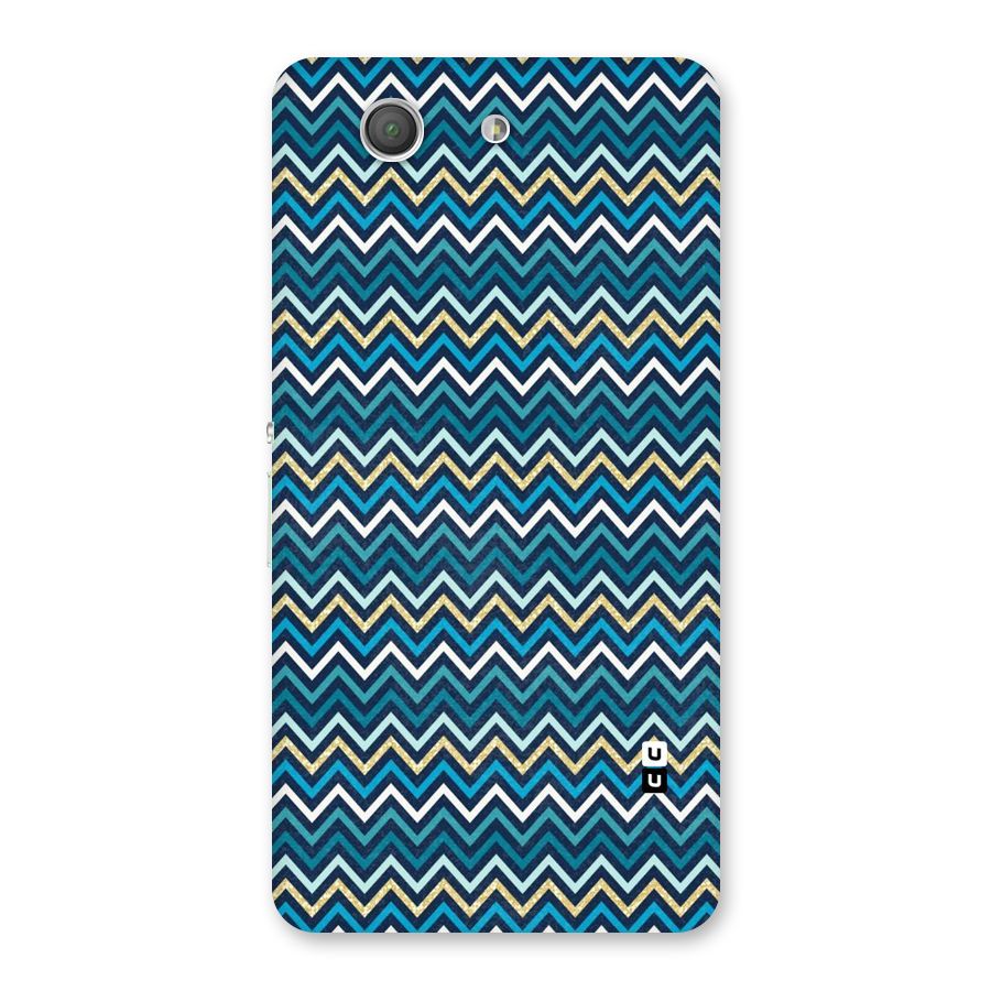 Blue Shades Chevron Pattern Back Case for Xperia Z3 Compact